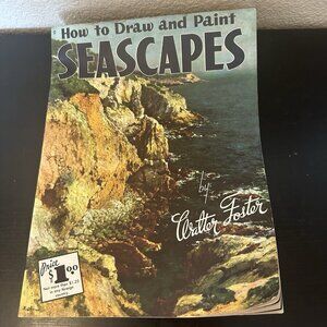 Vintage How to Draw and Paint Seascapes Book  by Walter Foster 1960s Paperback